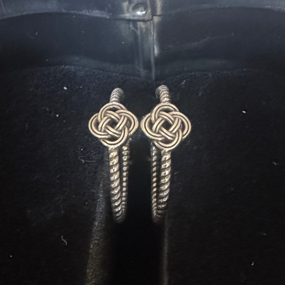 Brighton Interlock Knot Rope Hoop earrings
